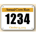7.5" x 5.75" Pin On Race Number